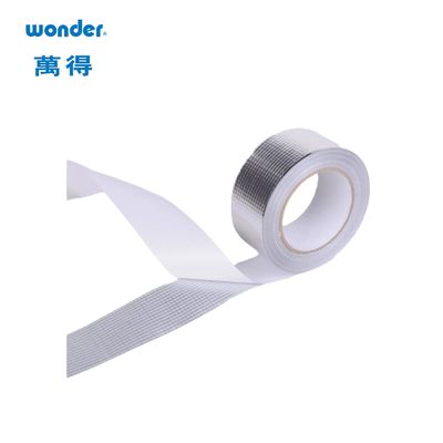 Matte Silver Aluminium Foil Tape Tunggal Sisi Waterproof High Temperature Proof