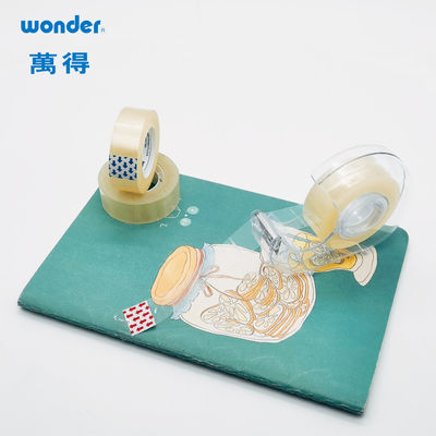 Acrylic Adhesive Water Based BOPP Stationery Tape Bungkus Kuning