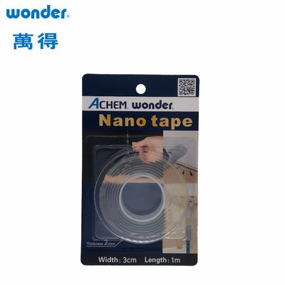 Nano Double Side Adhesive Tape Washable Strong Sticky Reusable Transparent Tape for Household Industrial Mounting Tapes in Blister Packing