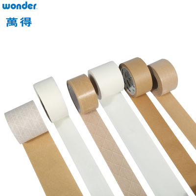 Self Adhesive White Kraft Paper Tape 0.130mm Ketebalan Berdasarkan Pelarut