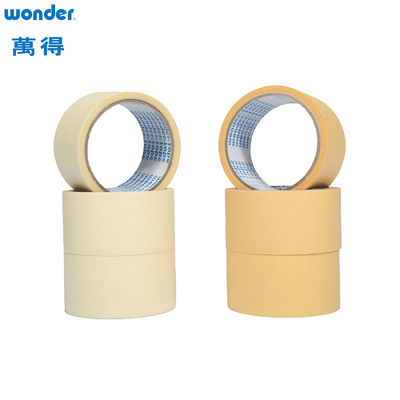 Bahan Kertas Crepe Tape Masking Perekat Kuat Berbasis Karet Beige