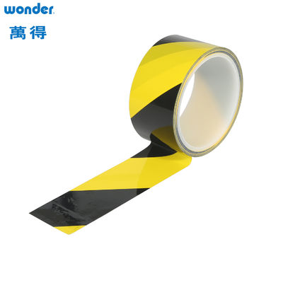 Wonder OPP Peringatan Pita Perekat PVC Kuning Hitam Warna Penggunaan dalam ruangan