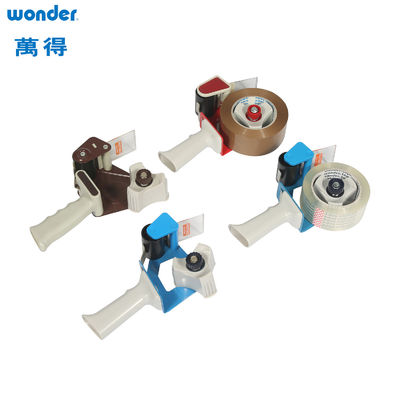 Acrylic Adhesive Packing Tape Cutter Dispenser Biru Plastik Padat Untuk Kotak
