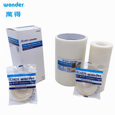 Pita kertas BOPP transparan Mat Putih 50mm untuk label