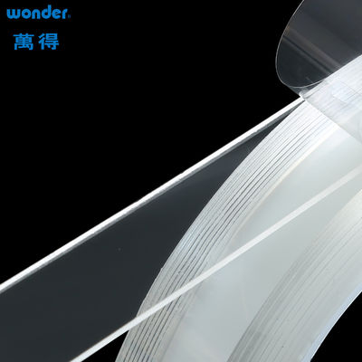 Adhesive Wonder Nano Tape Roll 2.5mm Ketebalan Jelas Gel Sisi Dua Daur Ulang