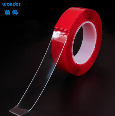 Perekat yang kuat Tape merah NANO Roll Custom Mudah dipasang Perekat