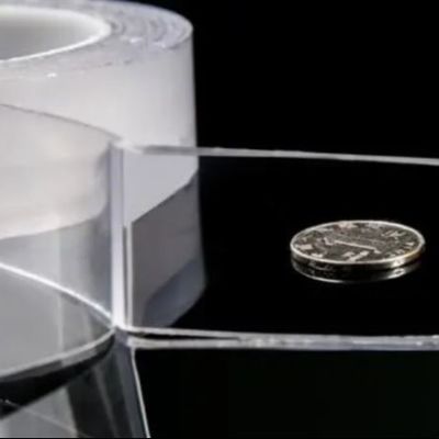 Tape nano transparan yang kuat dan dapat digunakan kembali untuk aplikasi rumah tangga dan industri, ketebalan 2 mm